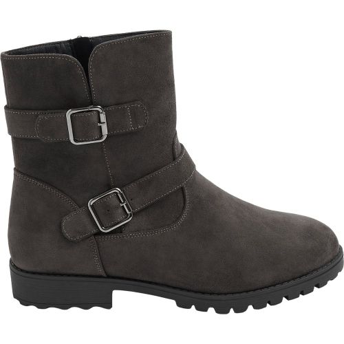 Bottines Gris Anthracite À Double Boucle, Coupe Large Esize 37E - Yours - Modalova