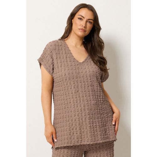 Tshirt Texturé Façon Bulles Marron Size 58-60 - Yours - Modalova