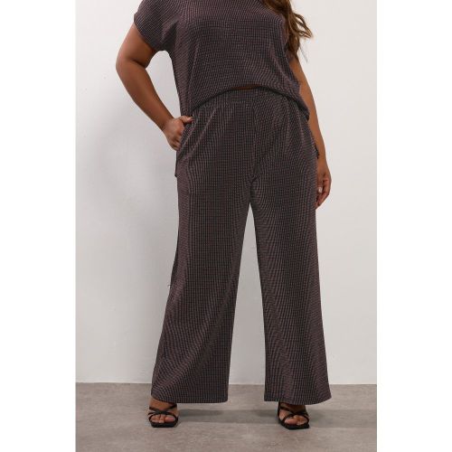 Pantalon Large Noir Métallisé Size 50-52 - Yours - Modalova