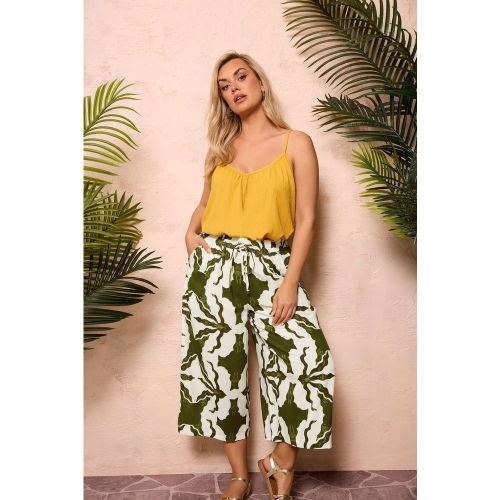 Jupeculotte Blanche Et Verte À Motif Carreaux Size 44 - Yours - Modalova