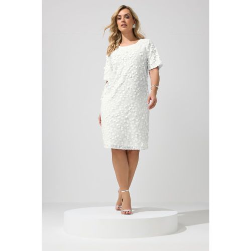 Robe Tshirt Blanche À Sequins Size 52 - Yours London - Modalova