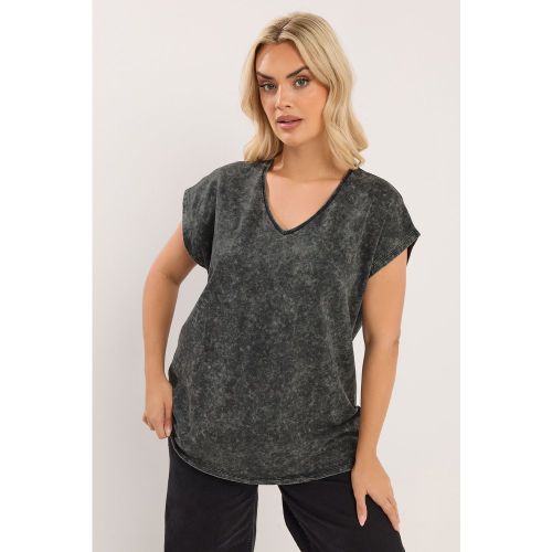 Top Gris Charbonneux Délavé En Jersey Size 42 - Yours - Modalova