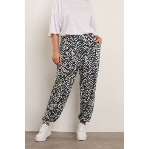 Pantalon Sarouel À Revers Abstrait Bleu Marine Size 50-52 - Yours - Modalova