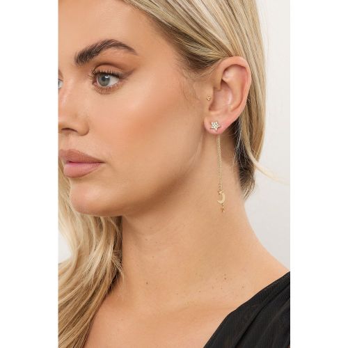 Boucles D’Oreilles Dorées À Pampilles Motif Célestesize One Size - Yours - Modalova