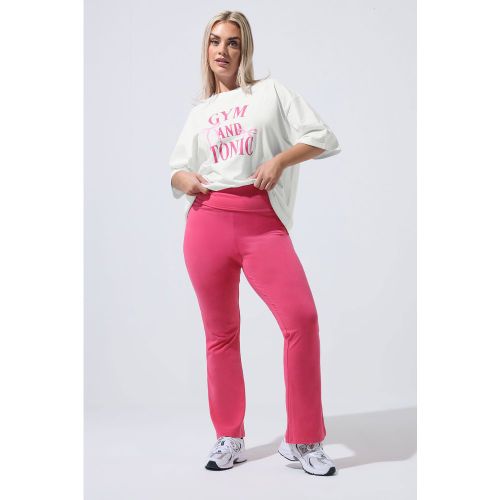 Legging Évasé À Ceinture Rabattable Rose Vif Size 42 - Limited Collection - Modalova