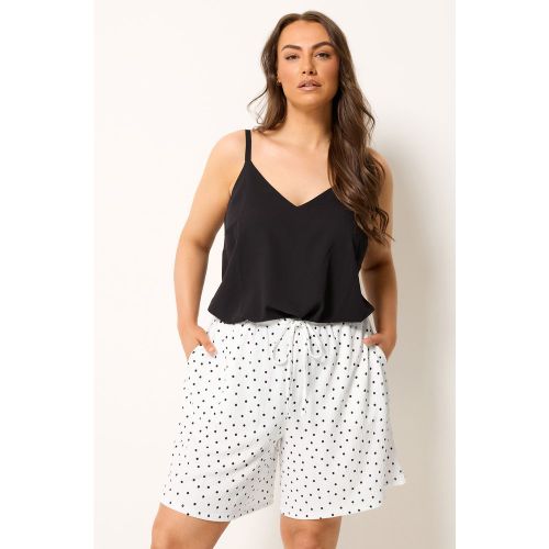 Yours Short Blanc À Pois Size 48 - Yours - Modalova