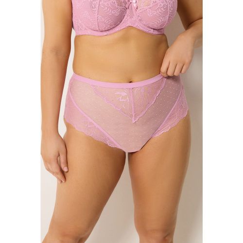 Culotte Brésilienne En Dentelle Fleurie Rose Size 42-44 - Yours - Modalova