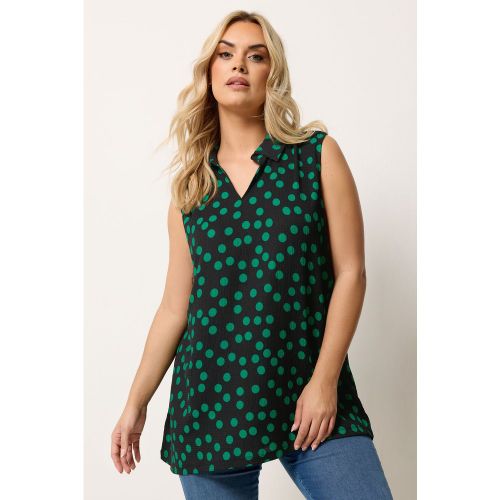 Top Noir À Pois Avec Col Size 44 - Yours - Modalova