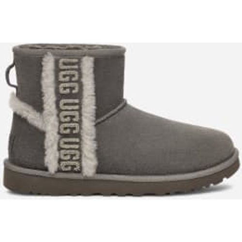 Classic Mini Shearling Logo in Black, Taille 43, Cuir - Ugg - Modalova