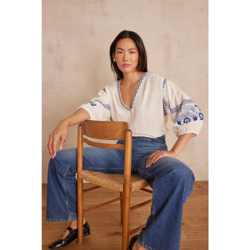 Blouse SALLY en coton brodée taille XS - Maison 123 - Modalova