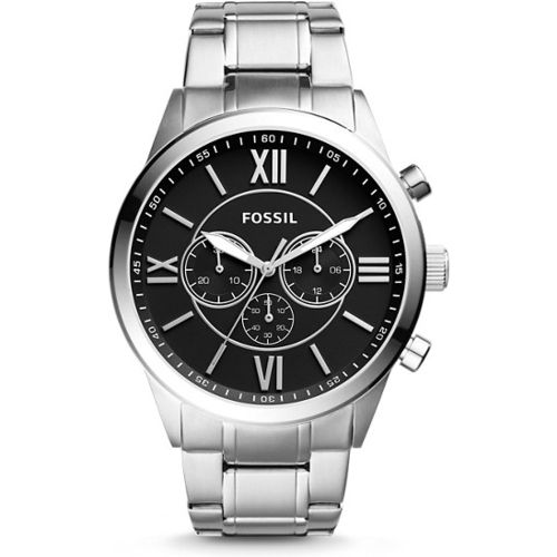 Unisex Montre Flynn Chronographe En Acier Inoxydable / - One size - Fossil - Modalova