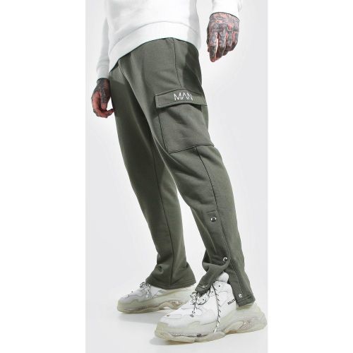 Jogging slim cargo à boutons pression - MAN - M - Boohooman - Modalova