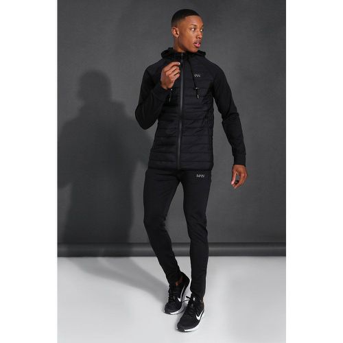 Sweat à capuche zippée et pantalon de survêtement - MAN Active - M - Boohooman - Modalova