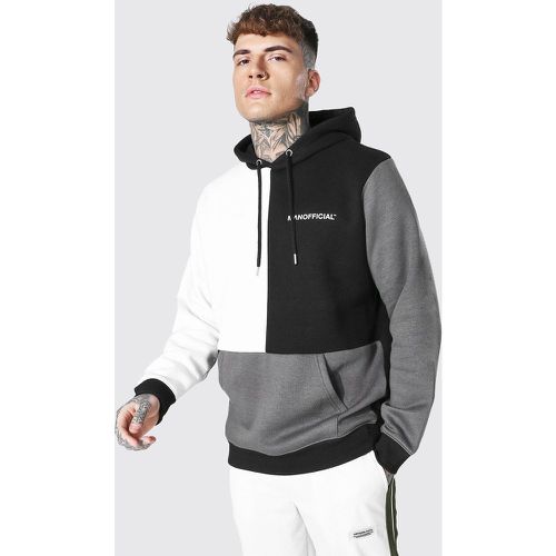 Sweat à capuche effet color block - Official MAN - M - Boohooman - Modalova