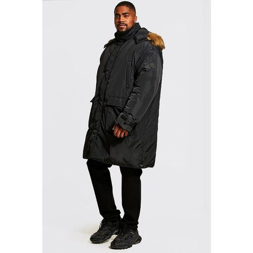 Grande taille - Parka à capuche en fausse fourrure détachable - XXXL - Boohooman - Modalova