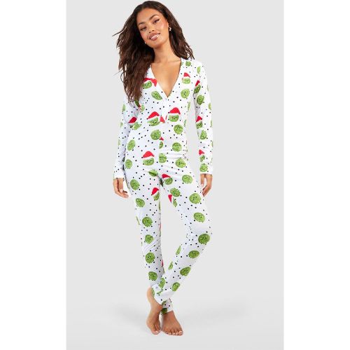 Onesie En Jersey Choux De Bruxelles De Noël - 36 - boohoo - Modalova