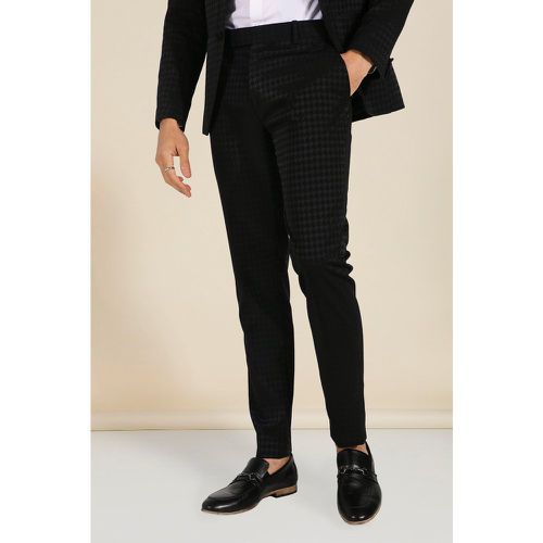 Pantalon slim à motif pied-de-poule - 34R - Boohooman - Modalova