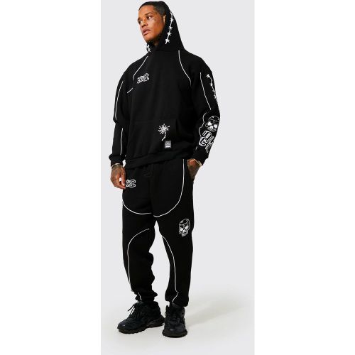Ensemble de survêtement oversize à imprimé graffiti - S - Boohooman - Modalova