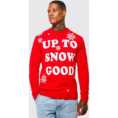 Pull de Noël à slogan - S - Boohooman - Modalova