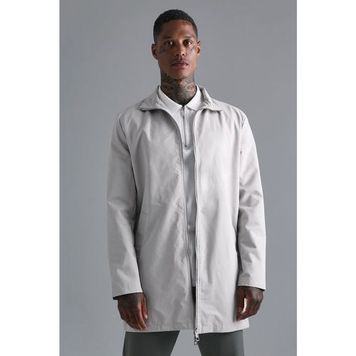 Imperméable zippé à col montant - XS - Boohooman - Modalova