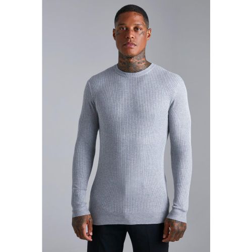 Pull moulant en maille côtelée - XL - Boohooman - Modalova