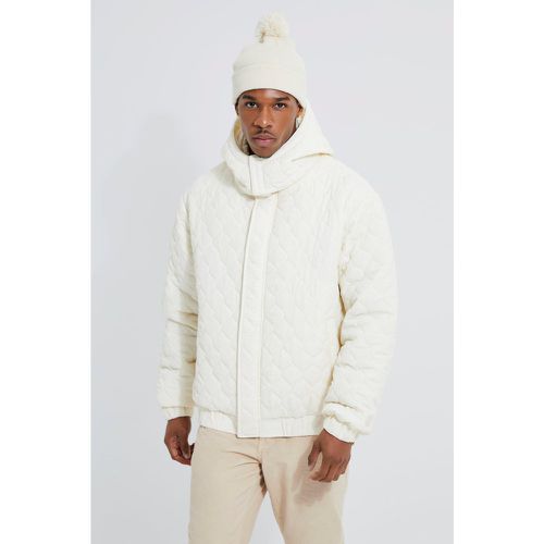 Doudoune matelassée à capuche - XS - Boohooman - Modalova