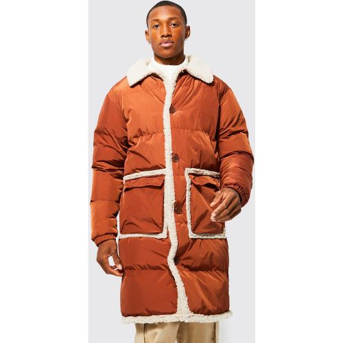 Doudoune à bordure en polaire - XS - Boohooman - Modalova