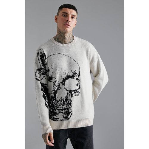 Pull en maille à motif papillon et crâne - S - Boohooman - Modalova