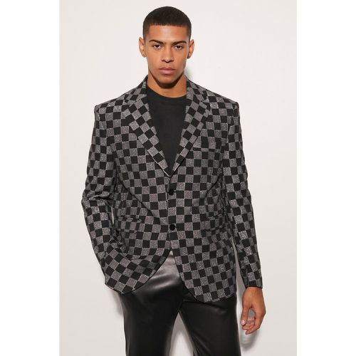 Blazer oversize à carreaux - 38 - Boohooman - Modalova