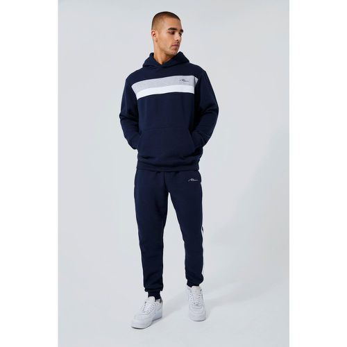 Ensemble de survêtement à capuche color block - MAN - S - Boohooman - Modalova