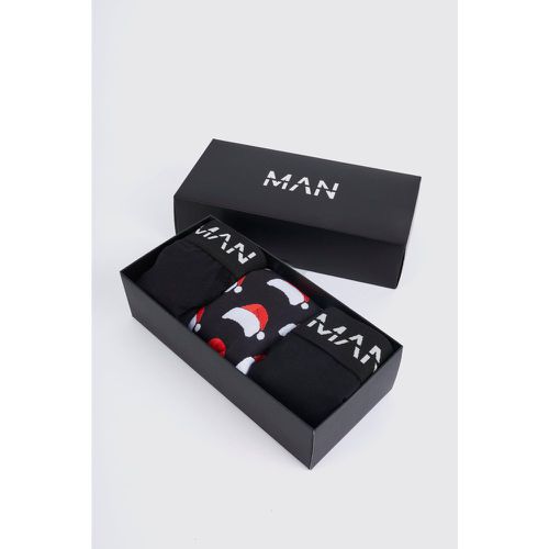 Coffret cadeau - Lot de 3 boxers de Noël imprimés - S - Boohooman - Modalova