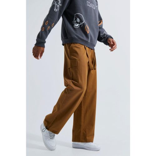 Tall - Pantalon cargo large à ceinture - L - Boohooman - Modalova