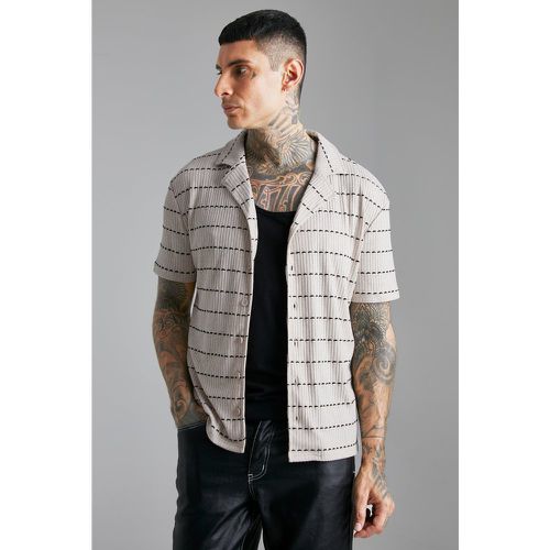 Chemise côtelée à manches courtes homme - S - Boohooman - Modalova