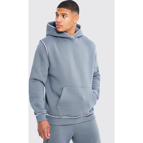 Sweat à capuche à coutures contrastantes homme - S - Boohooman - Modalova