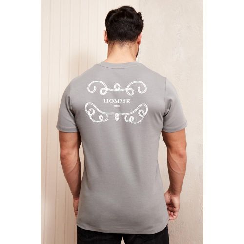 T-shirt cintré imprimé - S - Boohooman - Modalova