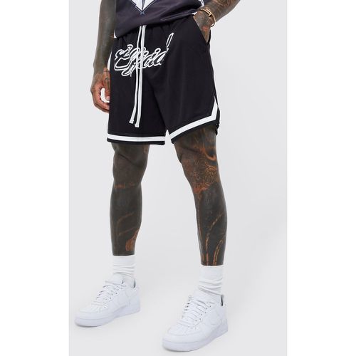 Short de basket court imprimé - Official - L - Boohooman - Modalova