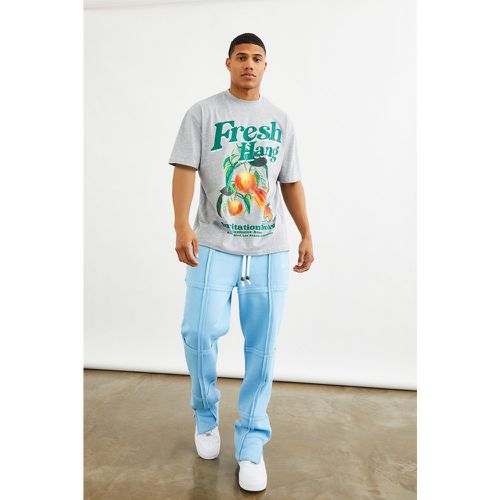 Ensemble oversize avec t-shirt et jogging fendu - S - Boohooman - Modalova