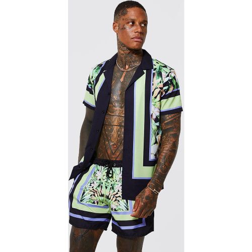 Ensemble fleuri avec chemise et short de bain - M - Boohooman - Modalova
