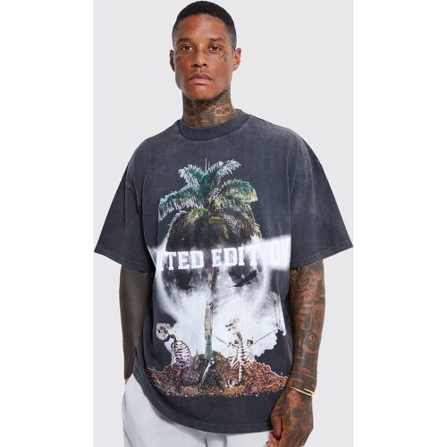 T-shirt oversize délavé - M - Boohooman - Modalova