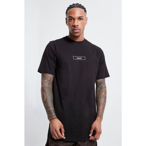 T-shirt long imprimé - L - Boohooman - Modalova