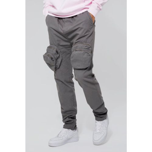 Tall - Pantalon cargo habillé zippé - 30 - Boohooman - Modalova