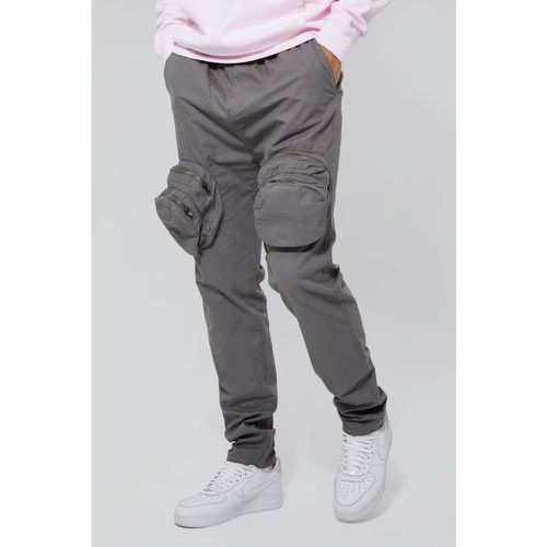 Tall - Pantalon cargo habillé zippé - 32 - Boohooman - Modalova