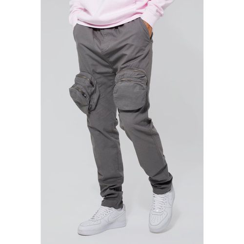 Tall - Pantalon cargo habillé zippé - Boohooman - Modalova