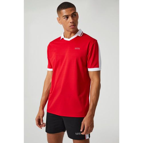 Maillot de foot avec col à revers - MAN Active - L - Boohooman - Modalova