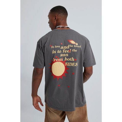 T-shirt oversize à imprimé soleil - Boohooman - Modalova