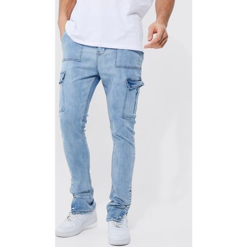 Tall - Jean skinny cargo à boutons pression homme - 32 - Boohooman - Modalova