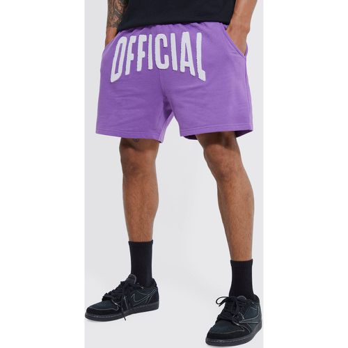 Short ample en jersey - Official - L - Boohooman - Modalova