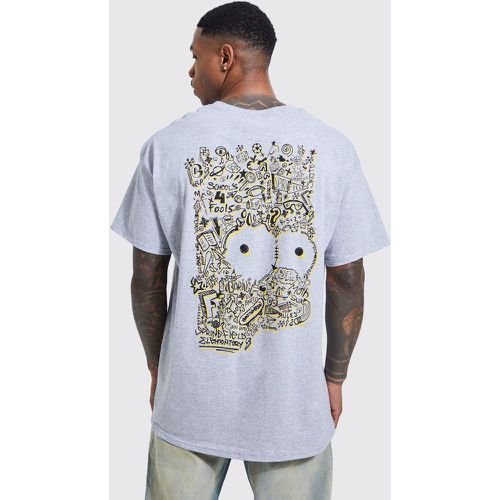 T-shirt oversize imprimé Les Simpson - Boohooman - Modalova