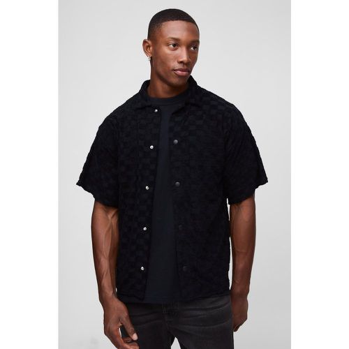 Chemise en tissu éponge à carreaux - S - Boohooman - Modalova