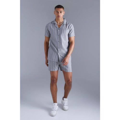 Ensemble imprimé jacquard avec chemise à manches courtes - XL - Boohooman - Modalova